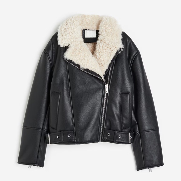 H&M Jackets & Blazers - Sold Out H&M TEDDY-LINED Bomber Jacket Sz S